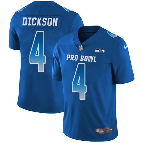 Nike Seattle Seahawks #4 Michael Dickson Royal Men’s Stitched NFL Limited NFC 2019 Pro Bowl Jersey
