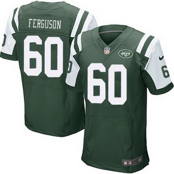 Men’s New York Jets #60 D’Brickashaw Ferguson Green Team Color NFL Nike Elite Jersey