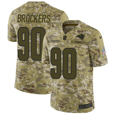 Nike Rams #90 Michael Brockers Camo Men’s Stitched NFL Limited 2018 Salute To Service Jersey