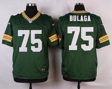 Men’s Green Bay Packers #75 Bryan Bulaga Green Team Color NFL Nike Elite Jersey