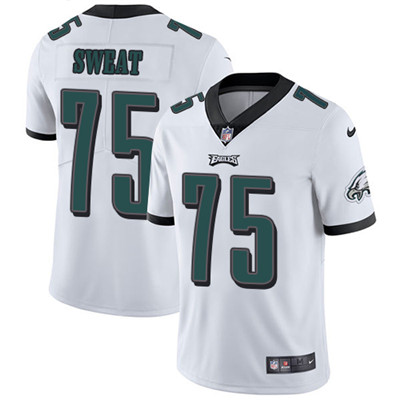 Nike Philadelphia Eagles #75 Josh Sweat White Men’s Stitched NFL Vapor Untouchable Limited Jersey