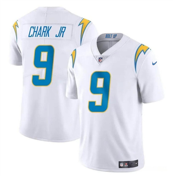 Men’s Los Angeles Chargers #9 DJ Chark Jr White 2024 Vapor Limited Football Stitched Jersey