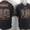 Nike Denver Broncos #18 Peyton Manning Lights Out Black Game Jersey