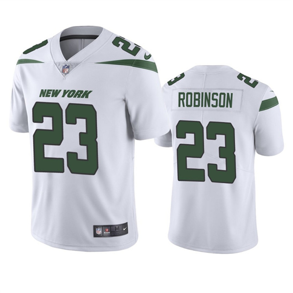 Men’s New York Jets #23 James Robinson White Vapor Untouchable Limited Stitched Jersey