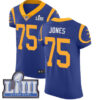 #75 Elite Deacon Jones Royal Blue Nike NFL Alternate Men’s Jersey Los Angeles Rams Vapor Untouchable Super Bowl LIII Bound