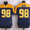 Men’s Green Bay Packers #98 Letroy Guion Navy Blue Gold Alternate NFL Nike Elite Jersey