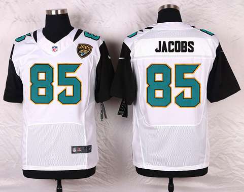 Men’s Jacksonville Jaguars #85 Nic Jacobs White Road NFL Nike Elite Jersey