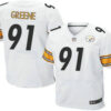 Men’s Pittsburgh Steelers #91 Kevin Greene White Road NFL Nike Elite Jersey