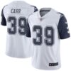 Nike Cowboys #39 Brandon Carr White Men’s Stitched NFL Limited Rush Jersey