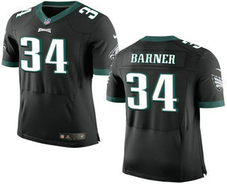 Men’s Philadelphia Eagles #34 Kenjon Barner Black Alternate NFL Nike Elite Jersey