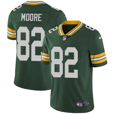 Nike Green Bay Packers #82 J’Mon Moore Green Team Color Men’s Stitched NFL Vapor Untouchable Limited Jersey