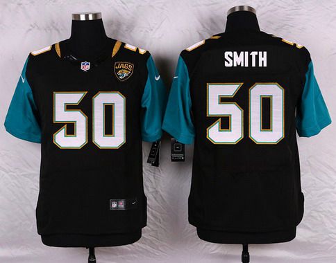 Men’s Jacksonville Jaguars #50 Telvin Smith Black Team Color NFL Nike Elite Jersey