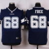 Men’s Dallas Cowboys #68 Doug Free Navy Blue Team Color NFL Nike Elite Jersey