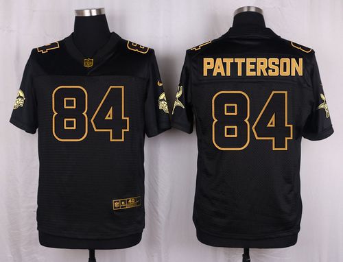 Nike Vikings #84 Cordarrelle Patterson Black Men’s Stitched NFL Elite Pro Line Gold Collection Jersey