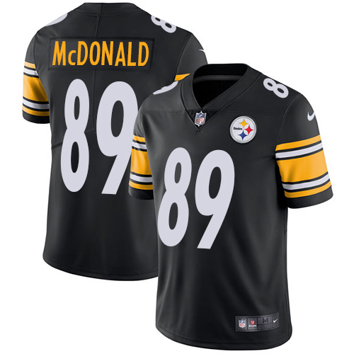 Men’s Pittsburgh Steelers #89 Vance McDonald Black Vapor Untouchable Limited Stitched NFL Jersey