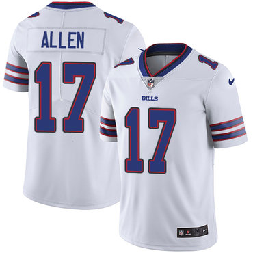 Nike Buffalo Bills #17 Josh Allen White Men’s Stitched NFL Vapor Untouchable Limited Jersey