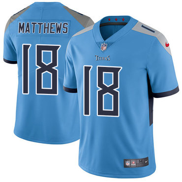 Nike Tennessee Titans #18 Rishard Matthews Light Blue Team Color Men’s Stitched NFL Vapor Untouchable Limited Jersey