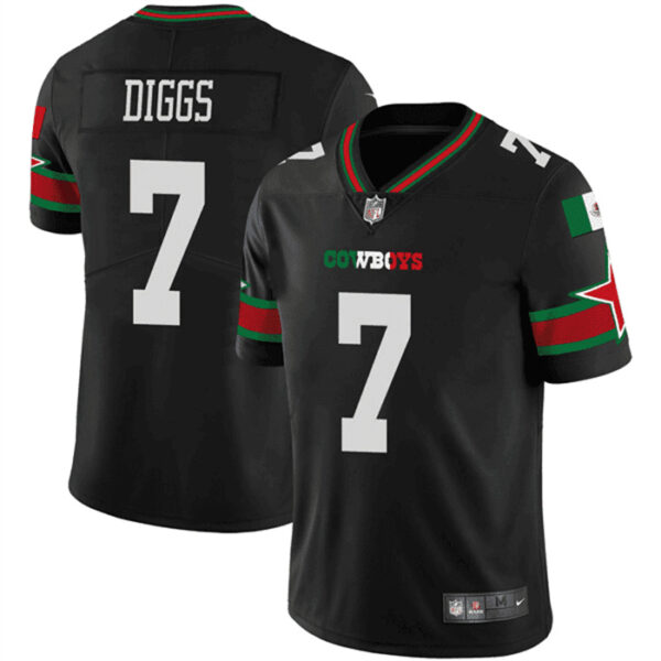 Men’s Dallas Cowboys #7 Trevon Diggs Black Mexico Vapor Limited Stitched Football Jersey