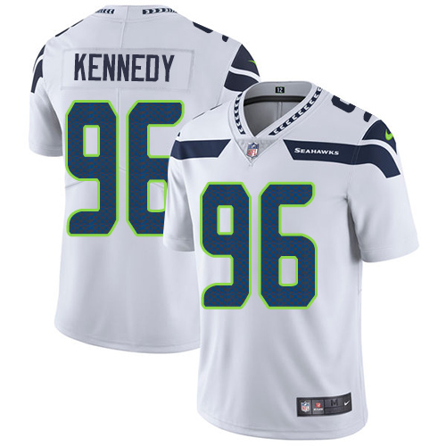 Nike Seattle Seahawks #96 Cortez Kennedy White Men’s Stitched NFL Vapor Untouchable Limited Jersey