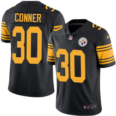 Nike Pittsburgh Steelers #30 James Conner Black Men’s Stitched NFL Limited Rush Jersey