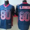 Nike Houston Texans #80 Andre Johnson Drift Fashion Blue Elite Jersey