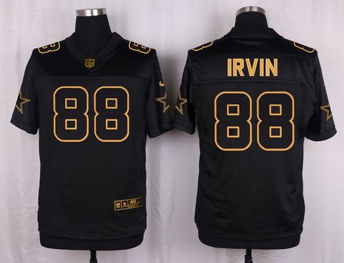 Nike Cowboys #88 Michael Irvin Black Men’s Stitched NFL Elite Pro Line Gold Collection Jersey