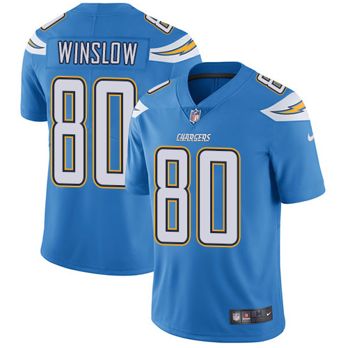 Nike San Diego Chargers #80 Kellen Winslow Electric Blue Alternate Men’s Stitched NFL Vapor Untouchable Limited Jersey