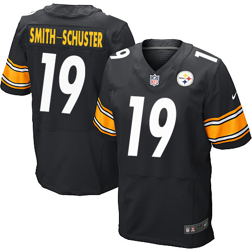 Nike Pittsburgh Steelers #19 JuJu Smith-Schuster Black Team Color Men’s Stitched NFL Elite Jersey