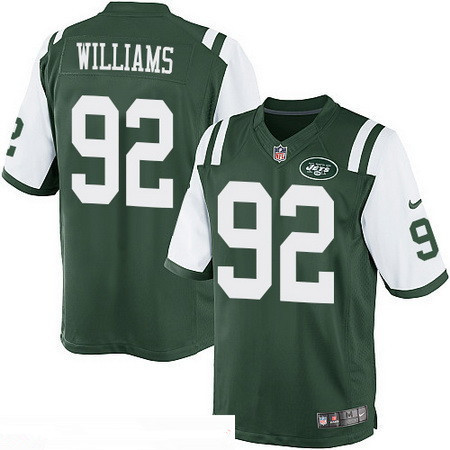Men’s New York Jets #92 Leonard Williams Green Team Color Stitched NFL Nike Game Jersey