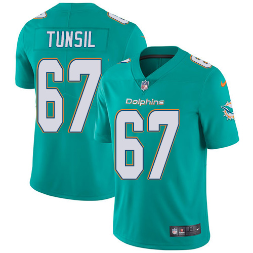 Nike Miami Dolphins #67 Laremy Tunsil Aqua Green Team Color Men’s Stitched NFL Vapor Untouchable Limited Jersey