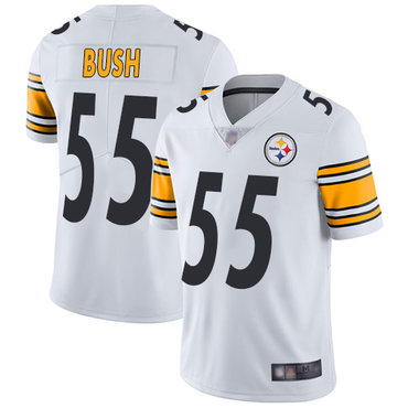 Steelers #55 Devin Bush White Men’s Stitched Football Vapor Untouchable Limited Jersey
