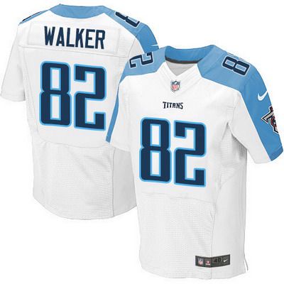 Men’s Tennessee Titans #82 Delanie Walker Nike White Elite Jersey