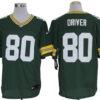 Size 60 4XL-Donald Driver Green Bay Packers #80 Green Stitched Nike Elite NFL Jerseys