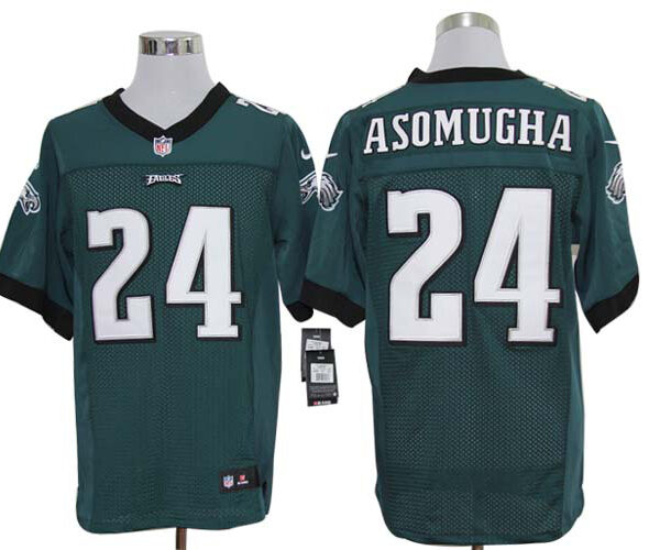 Size 60 4XL-Nnamdi Asomugha Philadelphia Eagles #24 Green Stitched Nike Elite NFL Jerseys