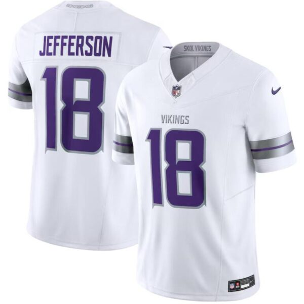 Men’s Minnesota Vikings #18 Justin Jefferson White F.U.S.E. Winter Warrior Limited Stitched Jersey