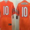 Men’s Chicago Bears #10 Mitchell Trubisky Orange Alternate Stitched NFL Nike Elite Jersey