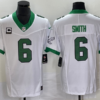 Men’s Philadelphia Eagles #6 DeVonta Smith White 2023 F.U.S.E. With C Patch Vapor Untouchable Stitched Football Jersey