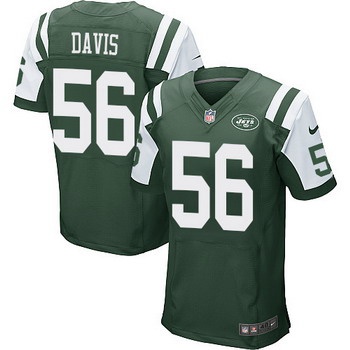 Men’s New York Jets #56 Demario Davis Green Team Color NFL Nike Elite Jersey