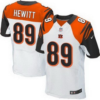 Men’s Cincinnati Bengals #89 Ryan Hewitt White Road NFL Nike Elite Jersey