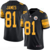 Men’s Pittsburgh Steelers #81 Jesse James Black 2016 Color Rush Stitched NFL Nike Limited Jersey