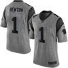 Nike Panthers #1 Cam Newton Gray Men’s Stitched NFL Limited Gridiron Gray Jersey