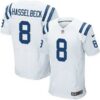 Men’s Indianapolis Colts #8 Matt Hasselbeck White Road NFL Nike Elite Jersey