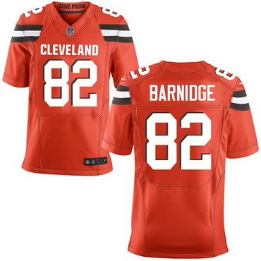 Men’s Cleveland Browns #82 Gary Barnidge Orange Alternate 2015 NFL Nike Elite Jersey