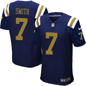 Men’s New York Jets #7 Geno Smith Navy Blue Alternate NFL Nike Elite Jersey