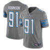 Nike Lions #91 A’Shawn Robinson Gray Men’s Stitched NFL Limited Rush Jersey
