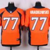 Men’s Denver Broncos #77 Gino Gradkowski Orange Team Color NFL Nike Elite Jersey
