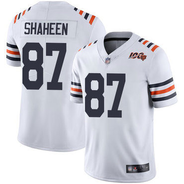 Bears #87 Adam Shaheen White Alternate Men’s Stitched Football Vapor Untouchable Limited 100th Season Jersey