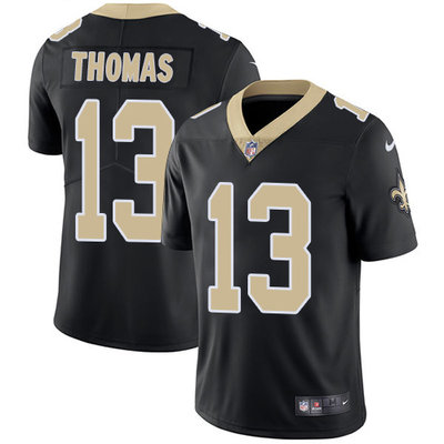 Nike New Orleans Saints #13 Michael Thomas Black Team Color Men’s Stitched NFL Vapor Untouchable Limited Jersey