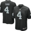 Nike Oakland Raiders #4 Derek Carr Black Game Jersey