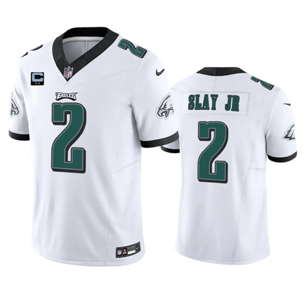Men’s Philadelphia Eagles #2 Darius Slay JR White 2023 F.U.S.E. With 2-Star C Patch Vapor Untouchable Limited Football Stitched Jersey